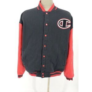 Champion Varsity Letterman Bomber Jacket Coat Big C Logo Vintage XXXL